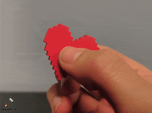 Pixel Heart Spinner – Minimal Bearing-Free Fidget
