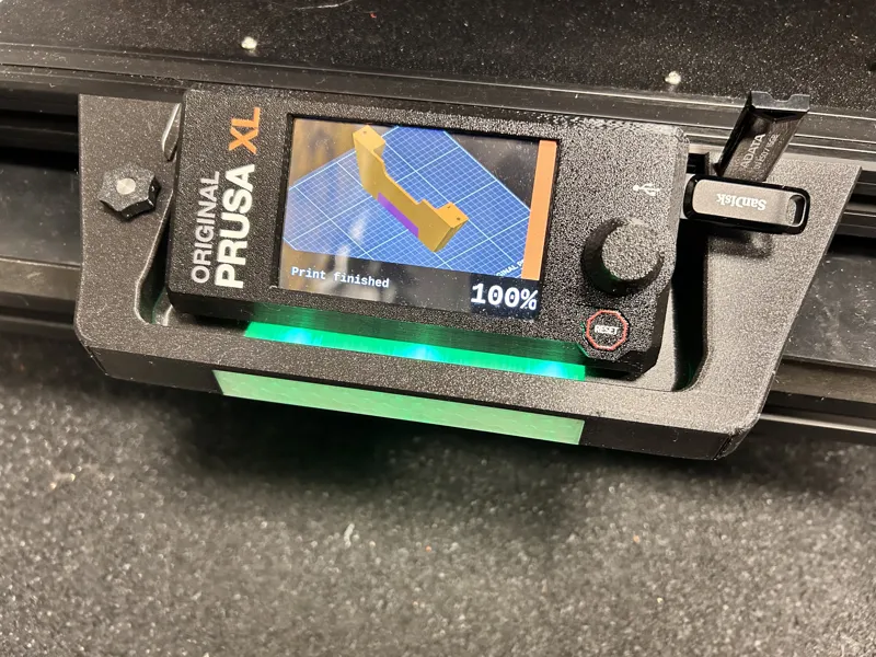 Prusa XL guard LCD bumper status bar dual color