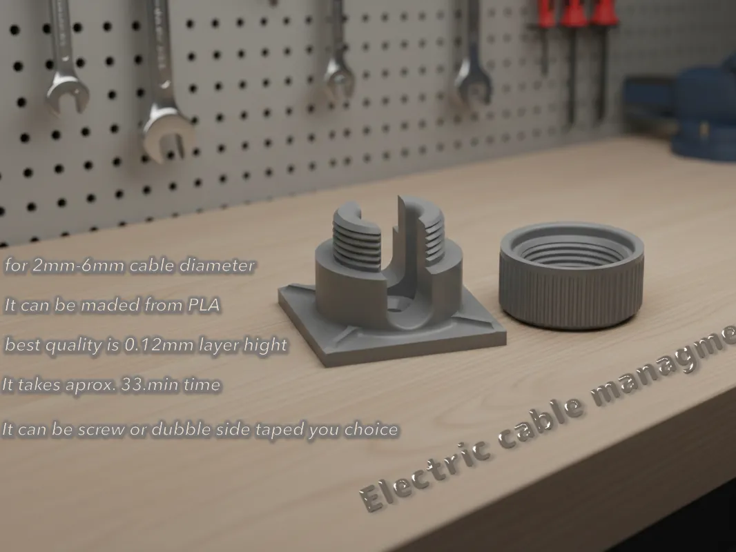 Electric cable managment. - Free 3D Print Model - MakerWorld