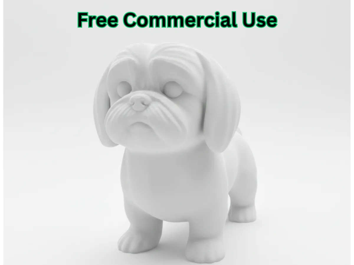 Shih Tzu Dog Figurine - Free 3D Print Model - MakerWorld
