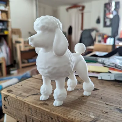 Poodle Dog Figurine - Free 3D Print Model - MakerWorld
