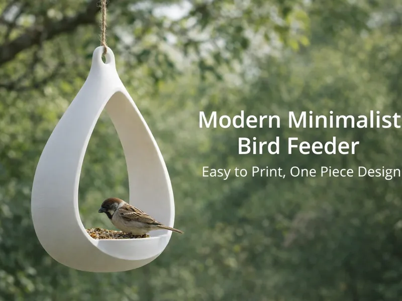 Modern Minimalist Bird Feeder – Easy to Print