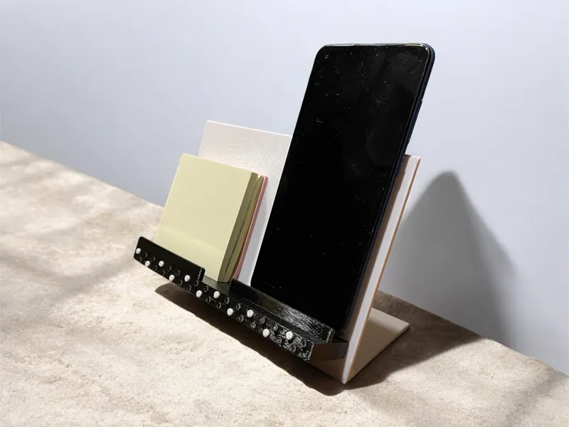 Modern Desk Organizer Phone and Sticky Note Stand