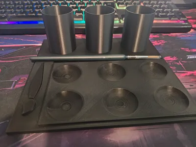 Paint Palette for Models with Water cups