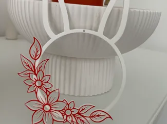 Osterhängerchen mit Blumenkranz