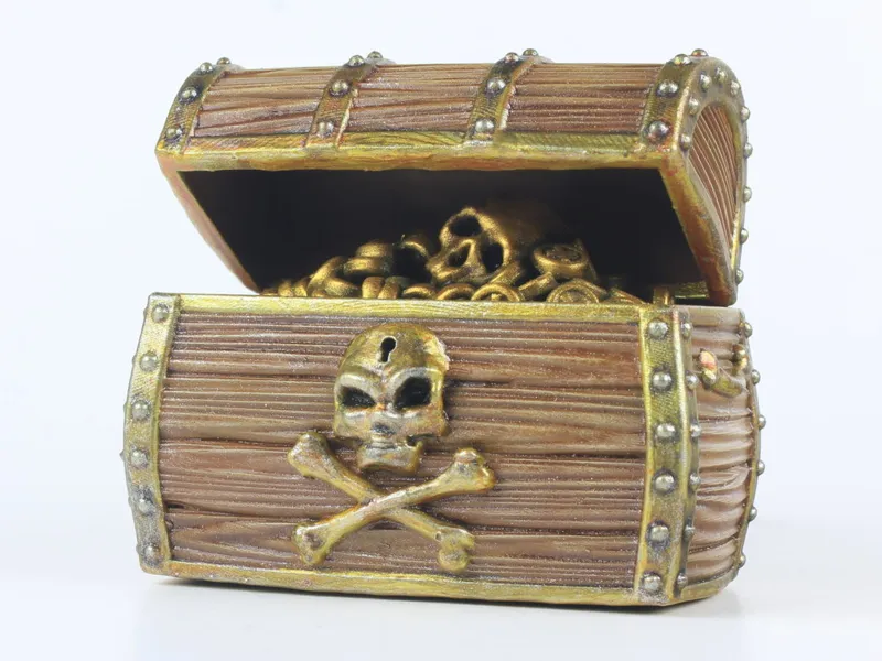 Modular Pirate Treasure Chest: Gold Coins Skull 3