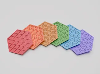 Kumiko Coasters - Hexagonal