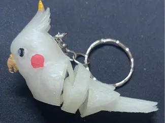 flexi cockatiel keychain