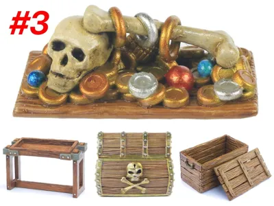 Pirate Treasure Chest Module 3: Gold Coins Skull 6