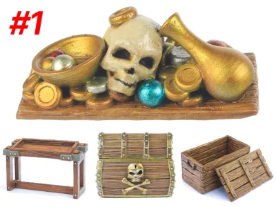 Pirate Treasure Chest Module 1: Gold Coins Skull 1