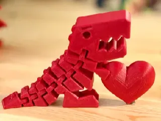 Valentine Flexi Rex with Heart, NO supports