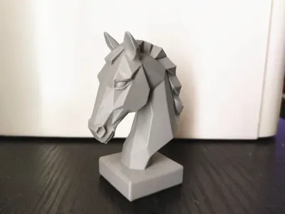 Geometric Horse Sculpture