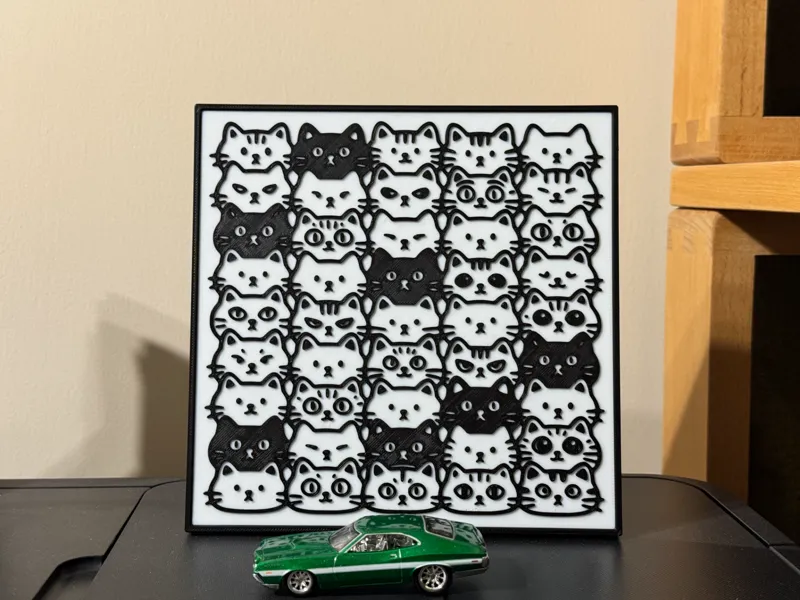 猫咪简约一体装饰画V2