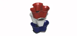 Stackable Flower Pot including Plant Saucer