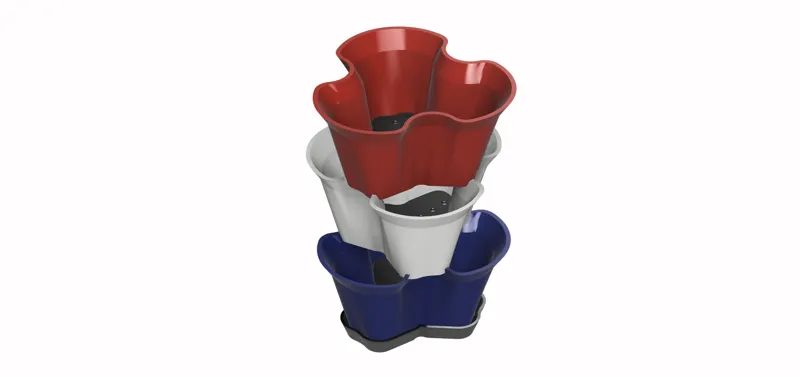 Stackable Flower Pot including Plant Saucer