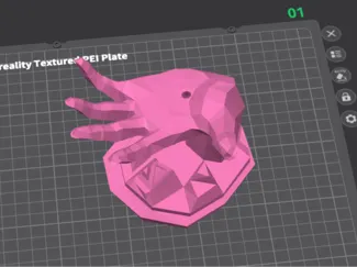 low poly Open Hand