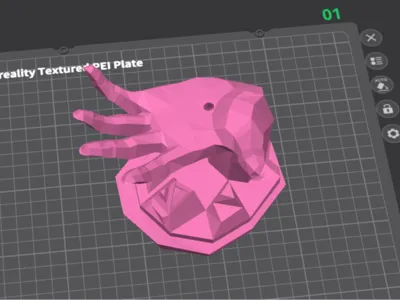 low poly Open Hand