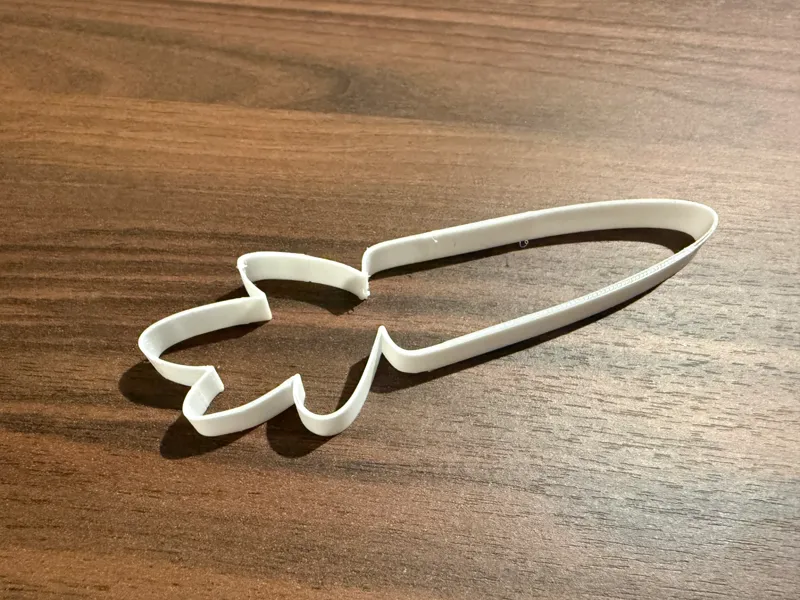 a carrot-shaped gingerbread cookie cutter