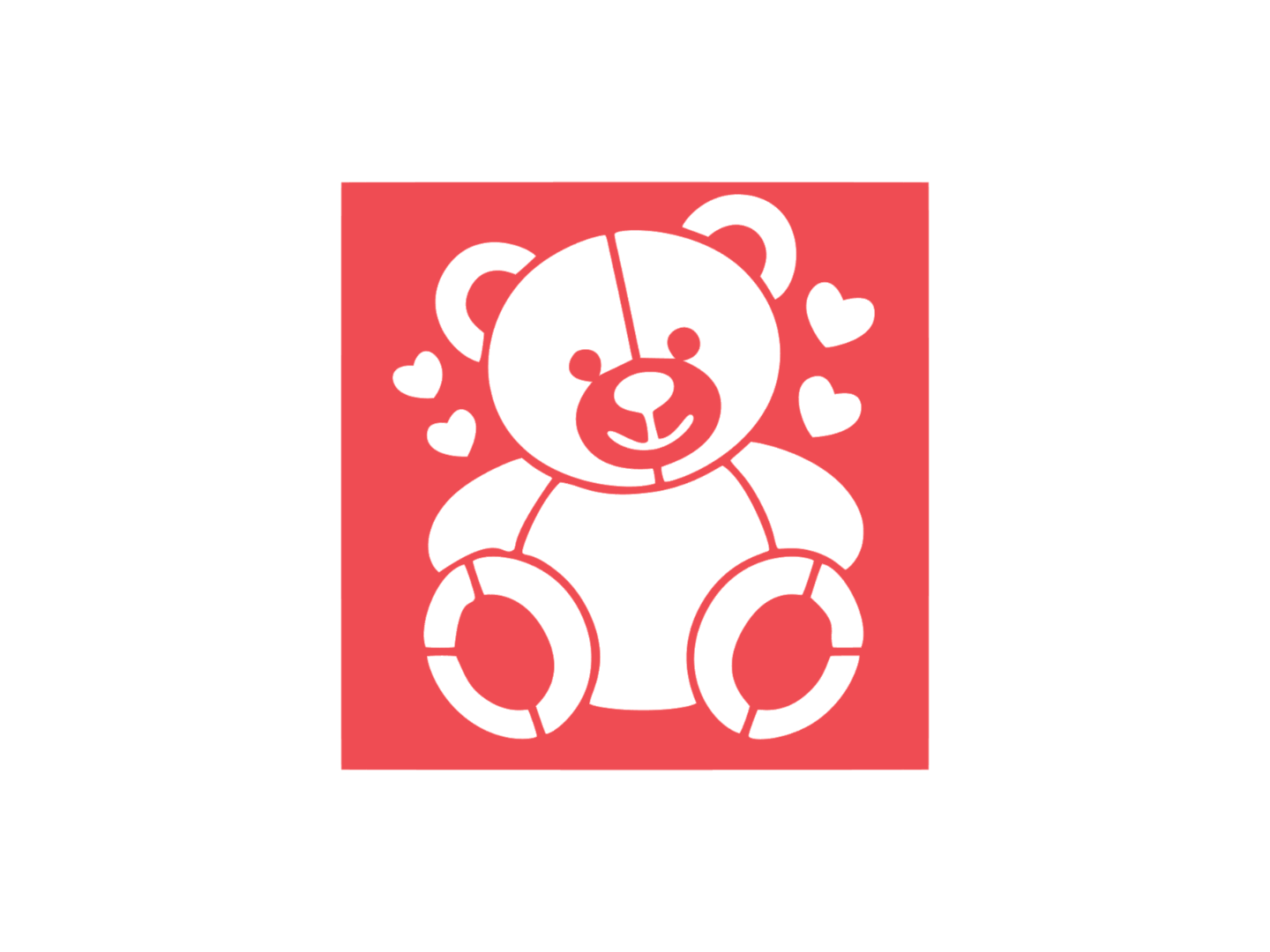 Teddy bear stencil