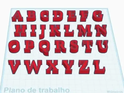 Letras 3D A-Z Para Impressão