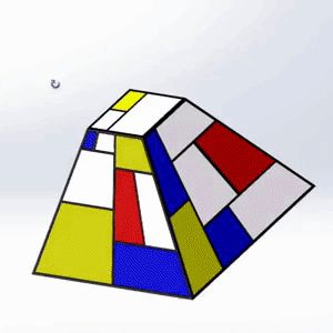 视错觉+蒙德里安格子画