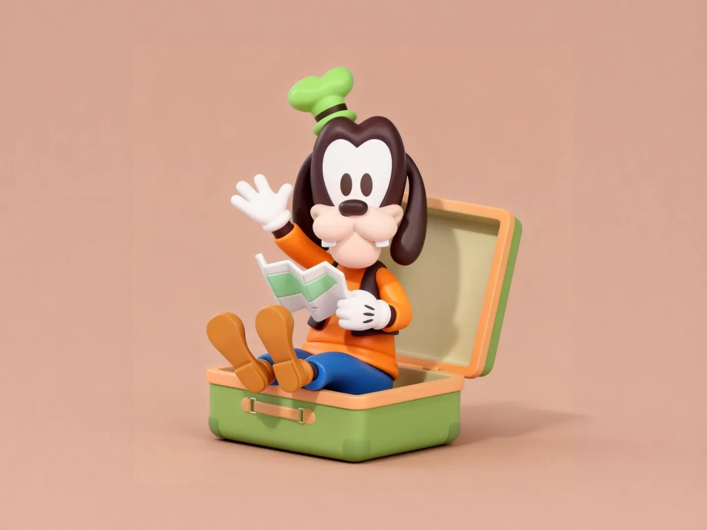 Goofy - Mickey Mouse Clubhouse Travel Special Edition - Disney Peripheral Figurine Ornament - Children's Coloring Toy
