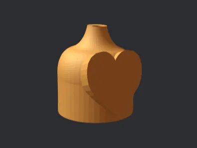 Simple heart vase