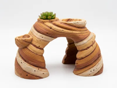 Arched Sandstone Windswept Planter | Desert Oasis