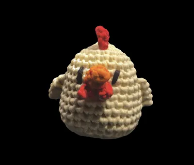 Crochet Chicken low-quality LiDAR 3d scan