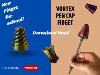 Vortex Fidget Pen Cap