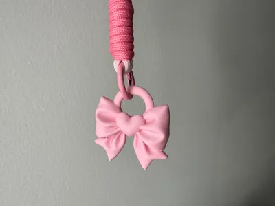 Ultra 3D Heart Bow Hanging Ornament