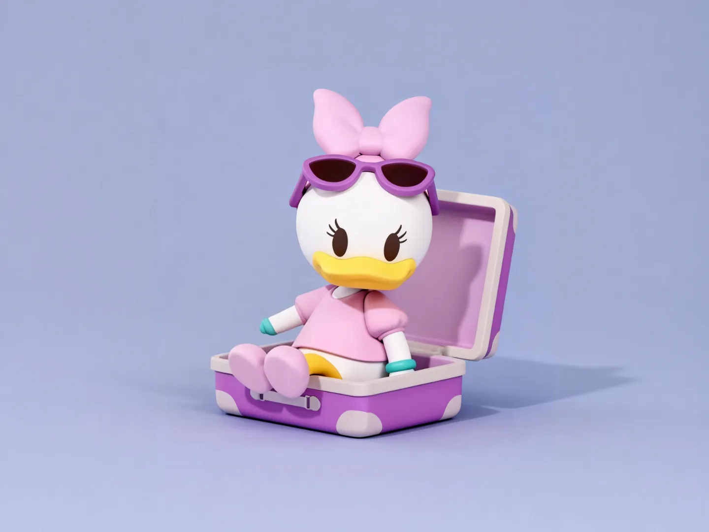 Daisy Duck - Mickey Mouse Clubhouse Traveling Special Edition - Disney Figure Ornament - Kids Coloring Toy