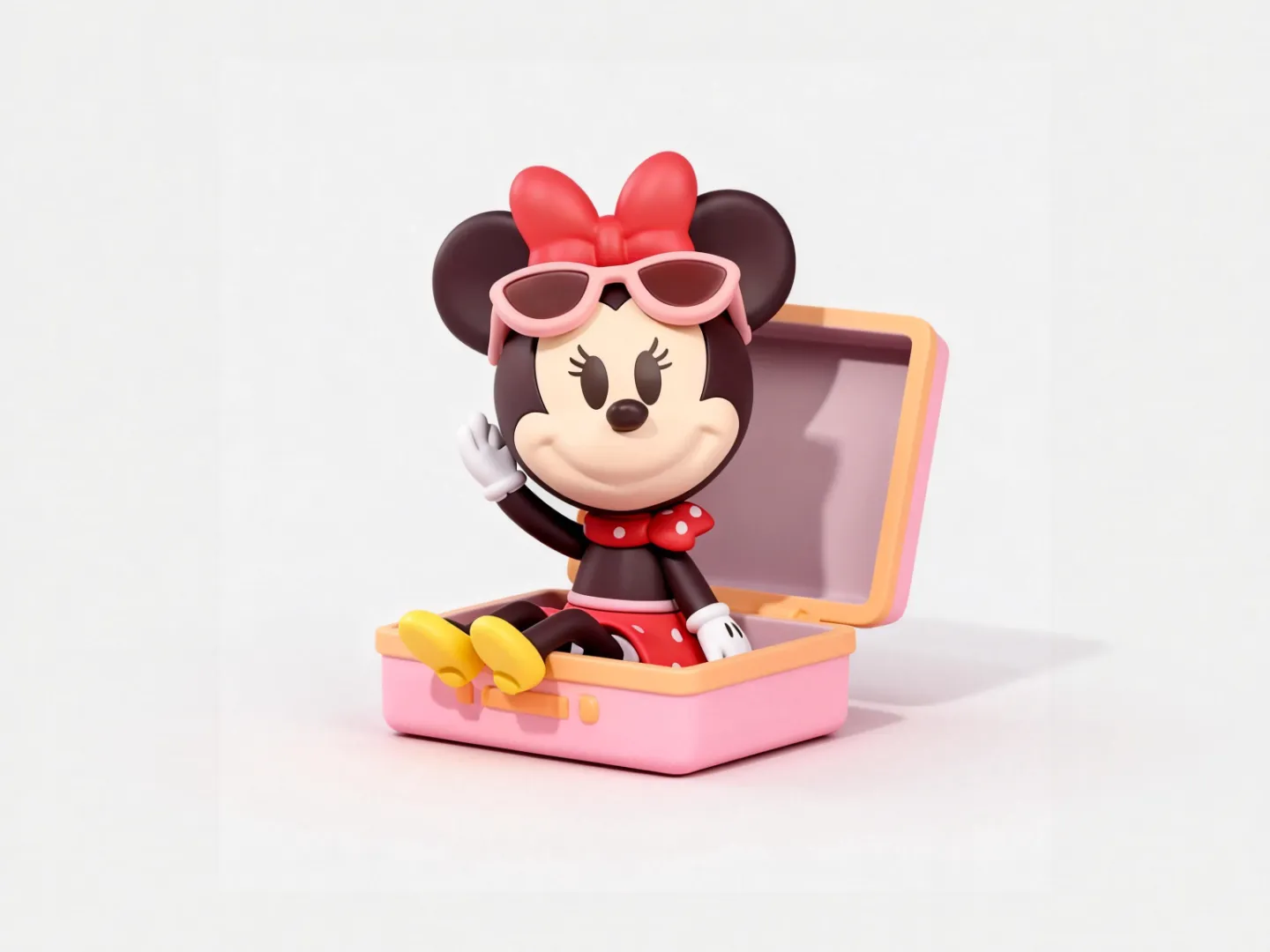 Minnie Mouse Traveling Special Edition - Mickey Mouse Clubhouse Disney Figure Ornament - Kids Coloring Toy