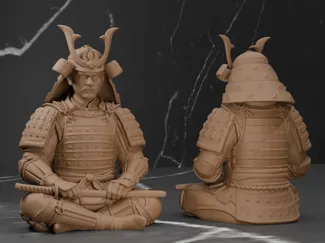 Armored Samurai Warrior - Meditation 