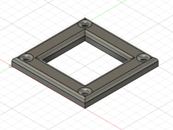 fastener plate - (Open with center hole)