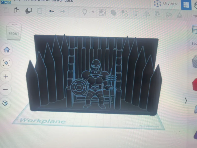 Switch oled dock (Gorilla warrior)