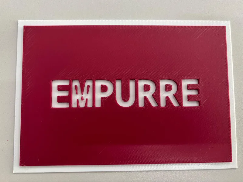Placa empurre