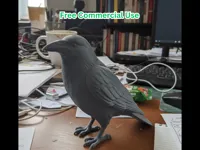 Statuette corbeau américain assis — photo 1