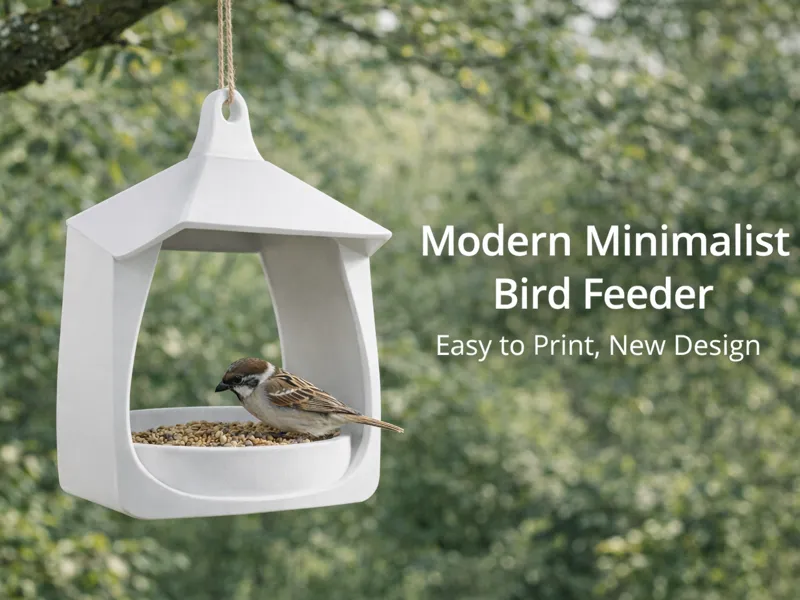 Modern Arch Bird Feeder – Minimalist One Piece