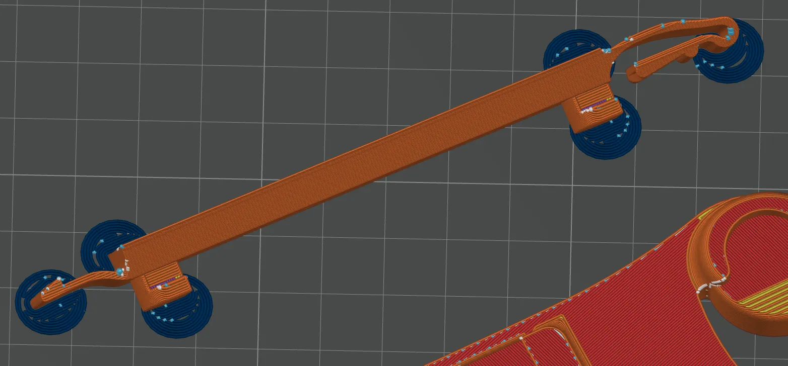 Brim ears or full brim should be used on this part.
