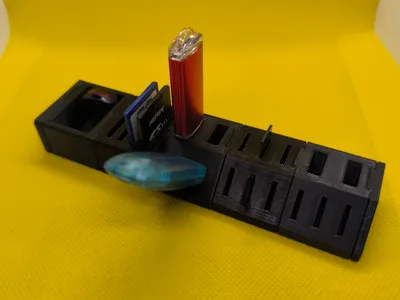 Modular USB, TF and SD card holder 
