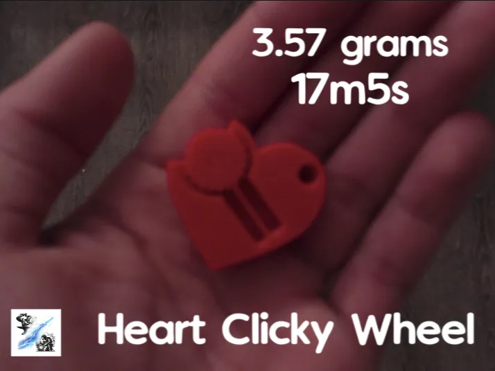 Valentine's Day Heart Clicky Wheel Fidget Keychain