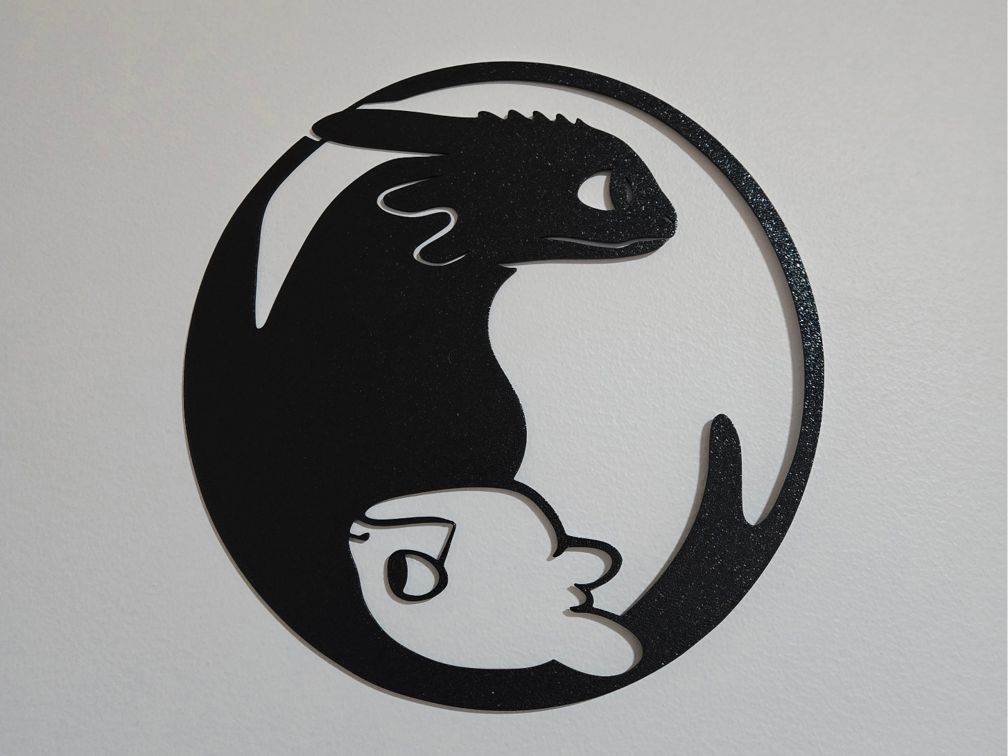 Yin Yang  Toothless Dragon Wall Decor