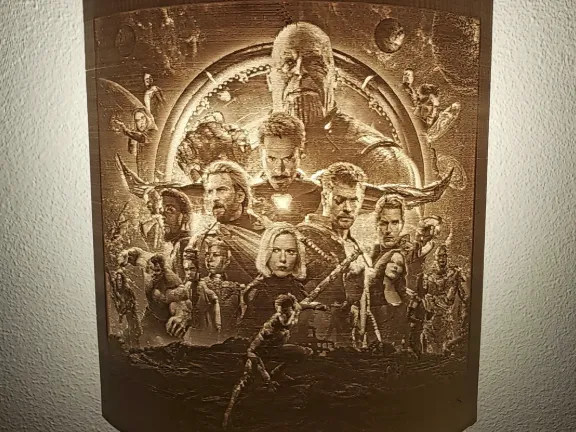 Night Light Lithophane "The Avengers"