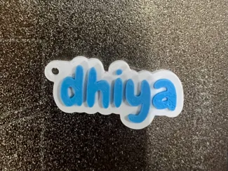 Name Keychain – Auto-Fit Hole (No Spacing Issue)