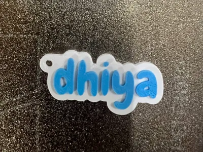 Name Keychain – Auto-Fit Hole (No Spacing Issue)