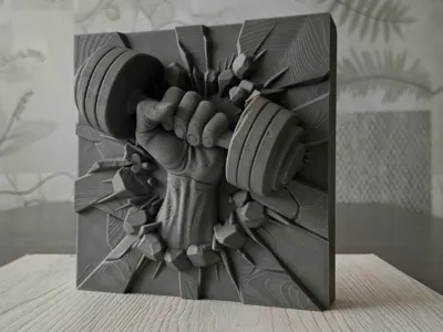 Strength Unleashed - Relief Sculpture