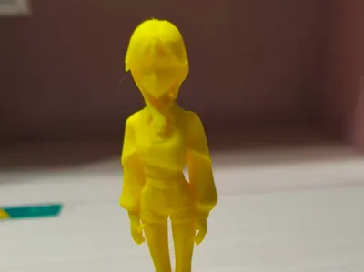 A Haruki figurine, hand-drawn draft, image-to-3D