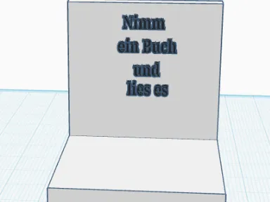 Nimm ein buch und lies es  (ein Bücherhalter)