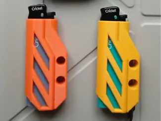 EDC case for a Cricket lighter with a bit holder